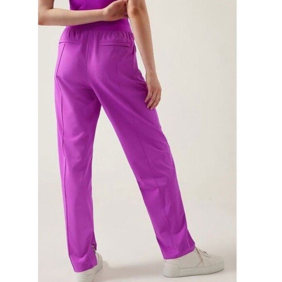 Athleta Brooklyn Heights Vienna Slim Pant Purple Pull On 882642 Womens Plus 26 - Picture 2 of 15